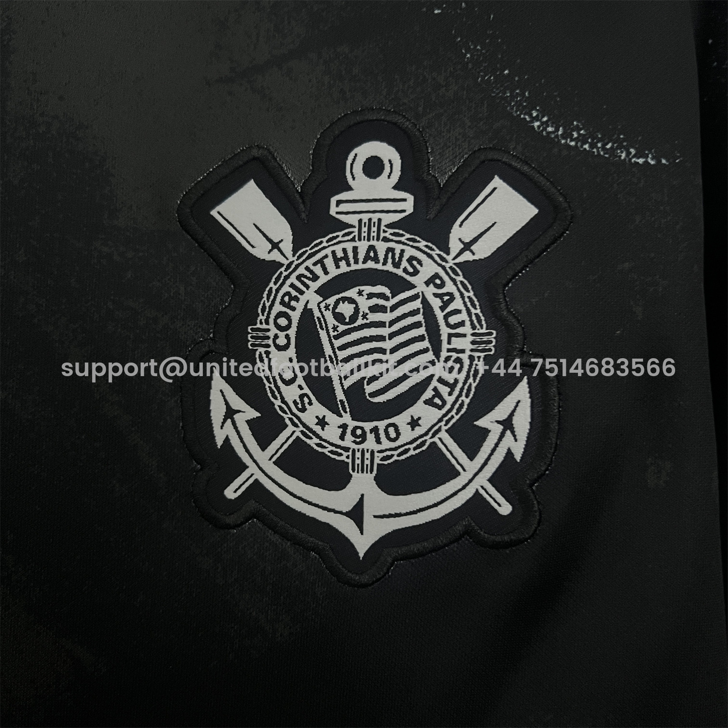 Unitedfootballkit.com | Corinthians 2025-26 Black Training Jersey - Fans Version -Customize Name, Number and Patch | Worldwide Shipping