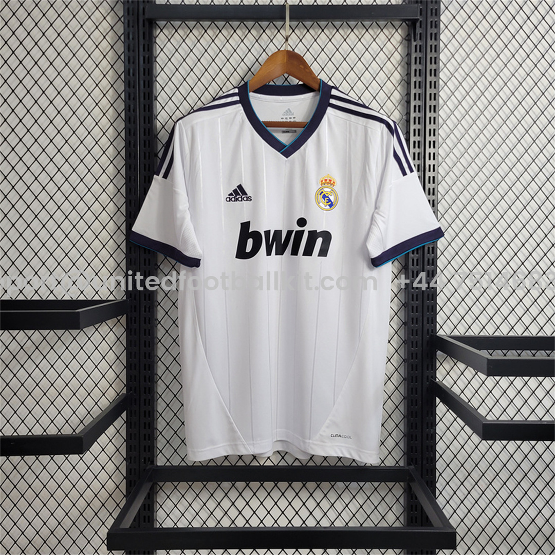 Unitedfootballkit.com | Retro Real Madrid 12-13 Home Stadium Jersey -Customize Name, Number and Patch | Worldwide Shipping