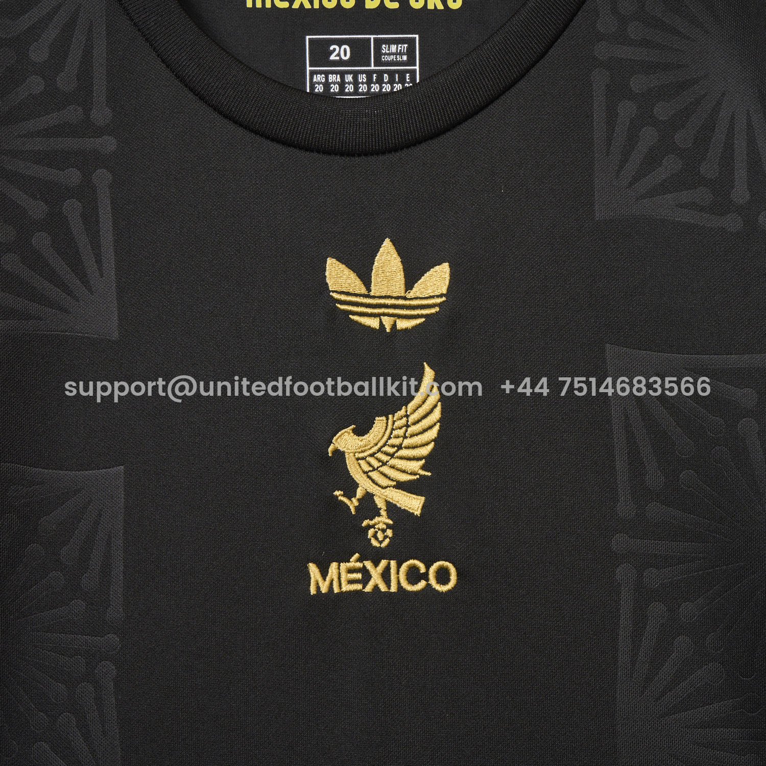 Unitedfootballkit.com | Mexico 2025 Gold Cup Black Kids Kit -Customize Name, Number and Patch | Worldwide Shipping