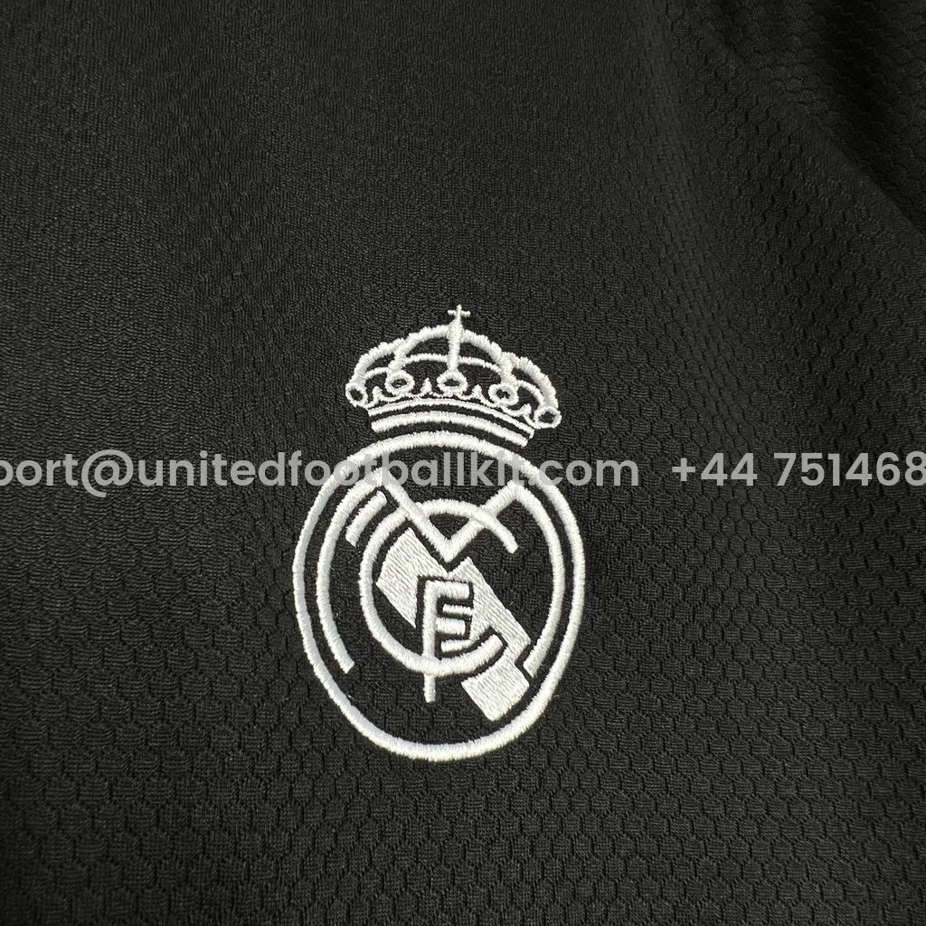 Unitedfootballkit.com | Real Madrid 24-25 Third Goalkeeper Black Jersey - Fans Version -Customize Name, Number and Patch | Worldwide Shipping