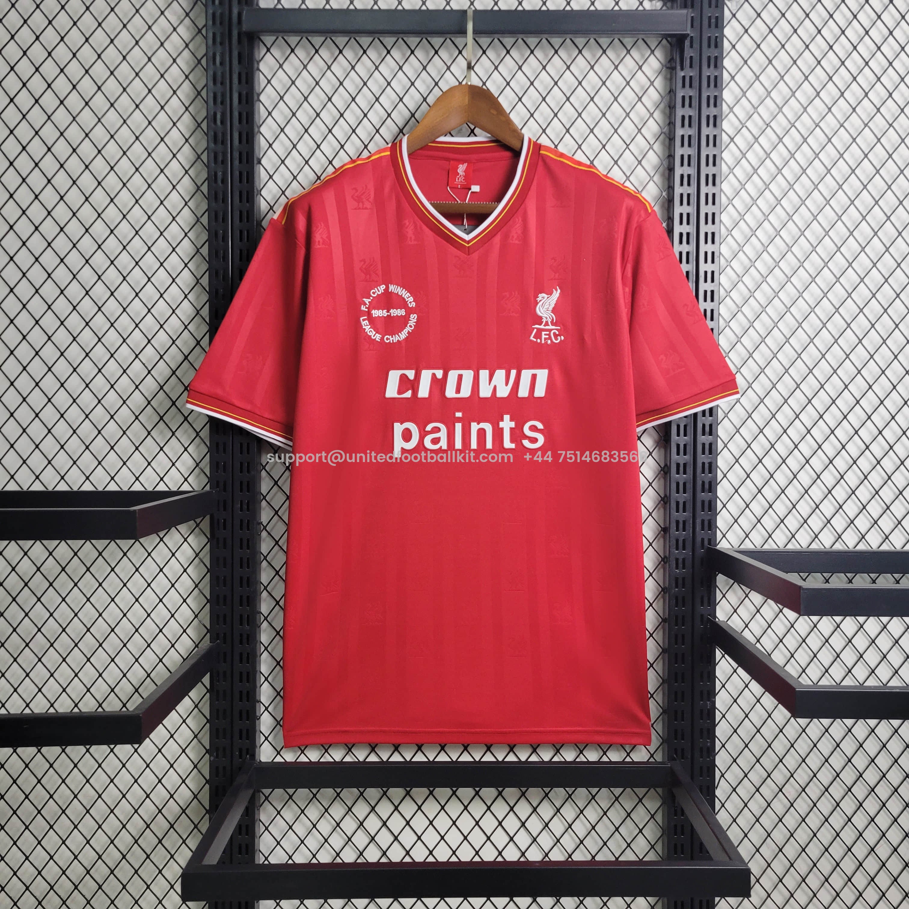 Unitedfootballkit.com | Retro Liver.pool 1986-87 Home Stadium Jersey -Customize Name, Number and Patch | Worldwide Shipping