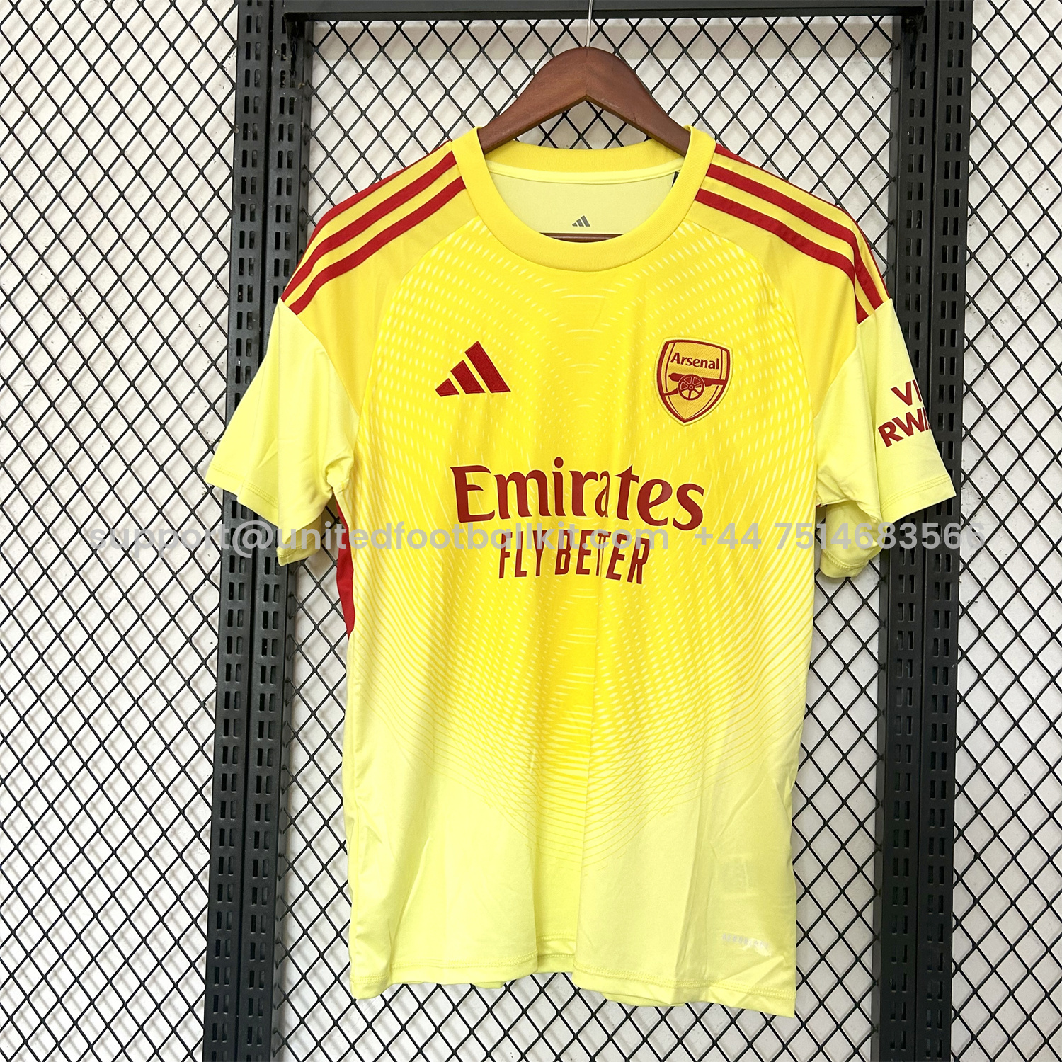 Unitedfootballkit.com | Arsenal 25-26 Yellow Goalkeeper Jersey - Fans Version -Customize Name, Number and Patch | Worldwide Shipping