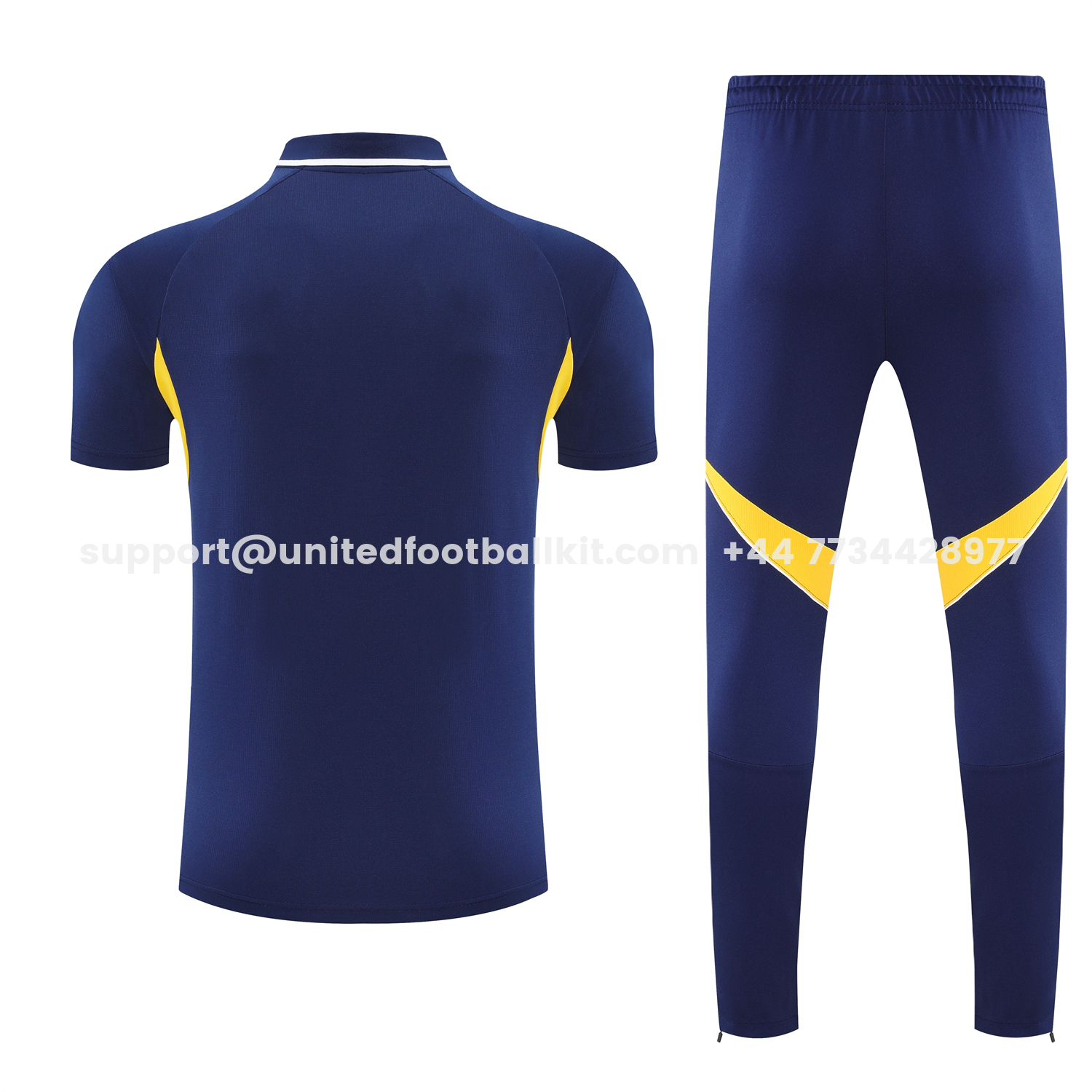 Unitedfootballkit.com | Boca Juniors 25-26 POLO Short-Sleeve Training Set - Dark Blue Top & Shorts -Customize Name, Number and Patch | Worldwide Shipping