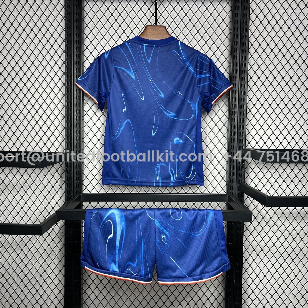 Unitedfootballkit.com | C.H.E.L.S.E.A 24-25 Home Kids Kit -Customize Name, Number and Patch | Worldwide Shipping