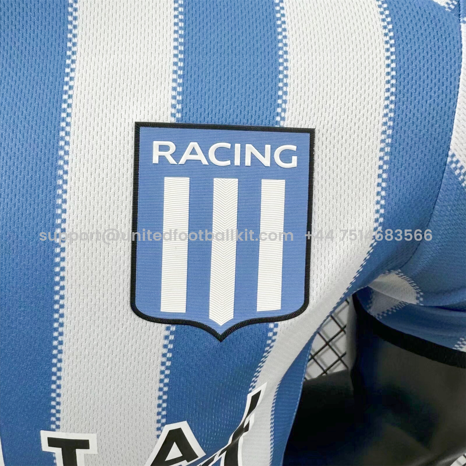 Unitedfootballkit.com | Racing Club de Avellaneda 24-25 Home Jersey - Player Version -Customize Name, Number and Patch | Worldwide Shipping