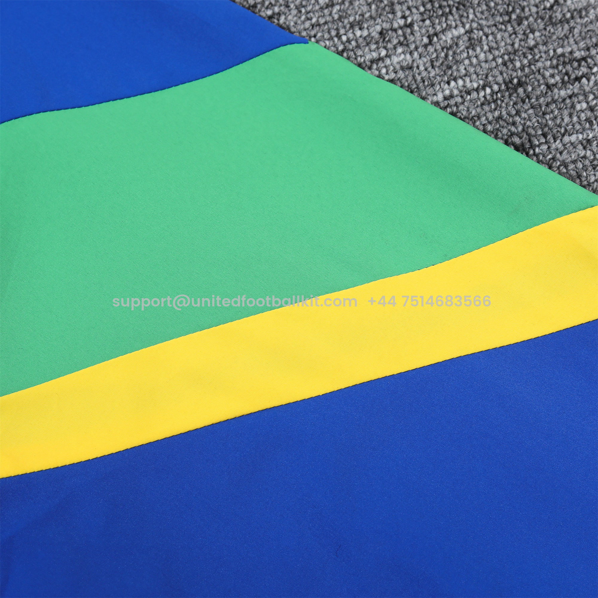 Unitedfootballkit.com | Brazil 2024 National Team Anthem Blue Hooded Windbreaker - Player Version -Customize Name, Number and Patch | Worldwide Shipping