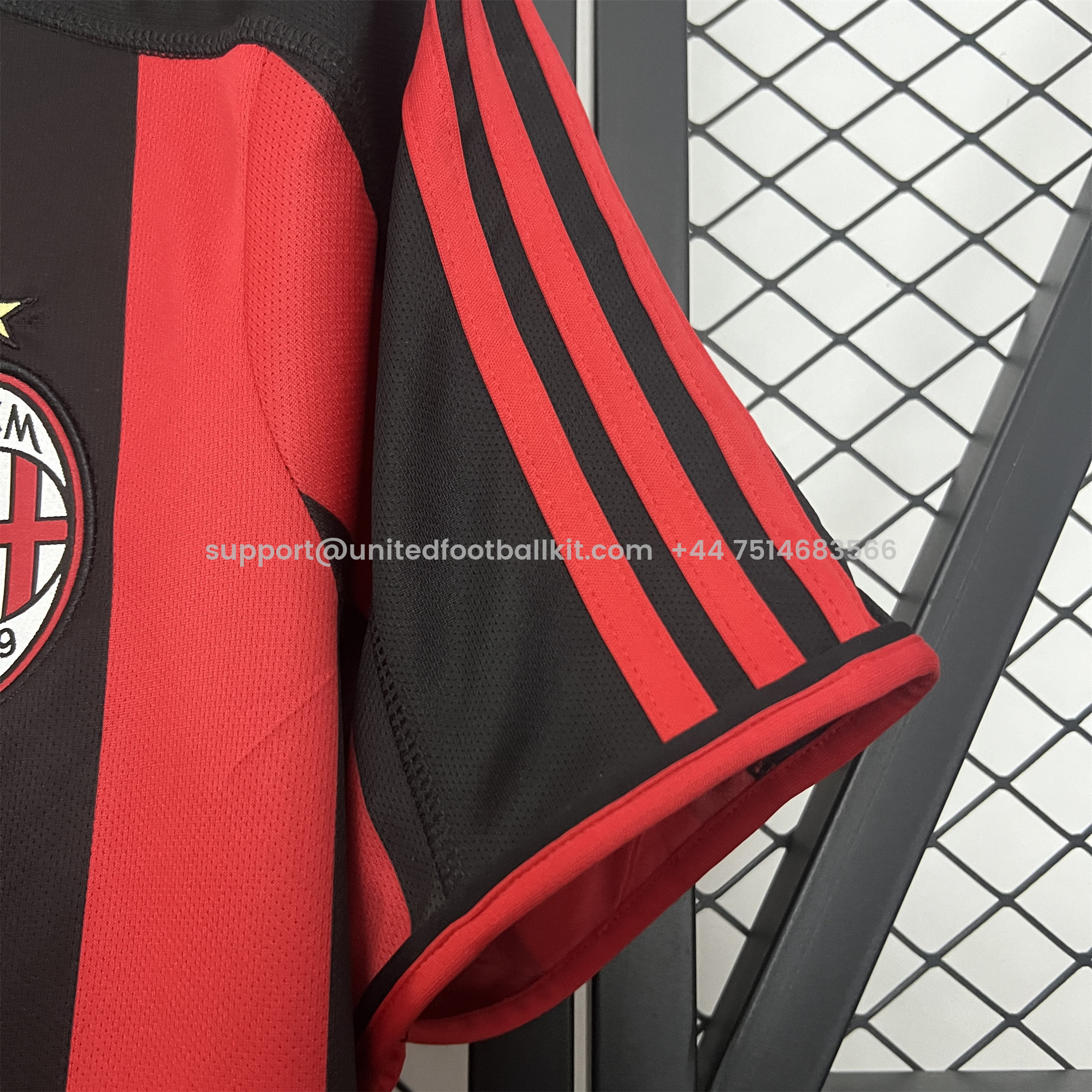 Unitedfootballkit.com | Retro AC Milan 2003-04 Home Jersey -Customize Name, Number and Patch | Worldwide Shipping