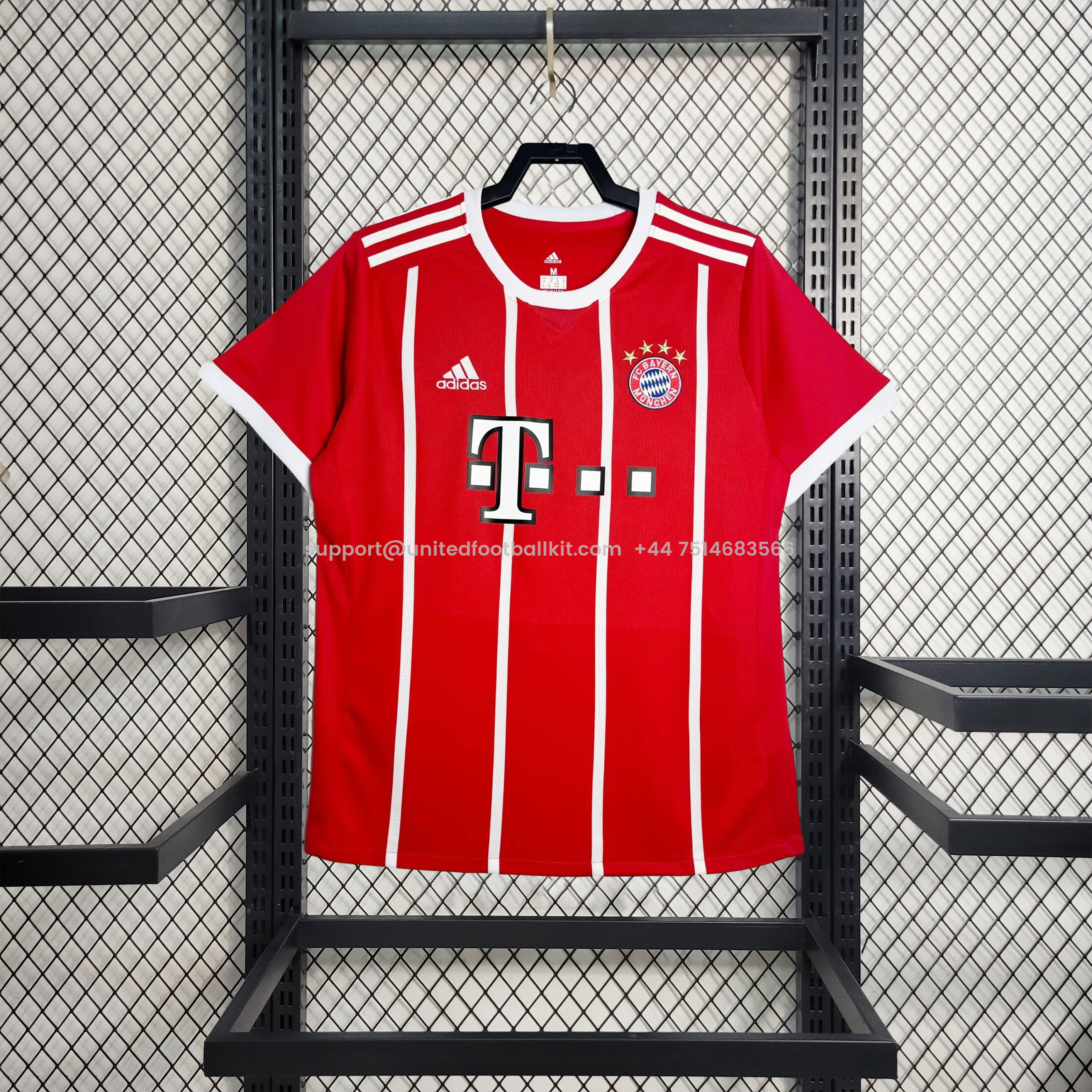 Unitedfootballkit.com | Retro Bayern Munich 2017-18 Home Stadium Jersey -Customize Name, Number and Patch | Worldwide Shipping