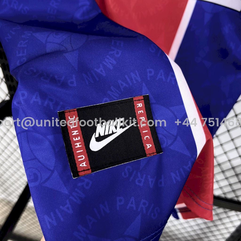 Unitedfootballkit.com | Retro Paris Saint-Germain PSG 1995-96 Home Jersey -Customize Name, Number and Patch | Worldwide Shipping