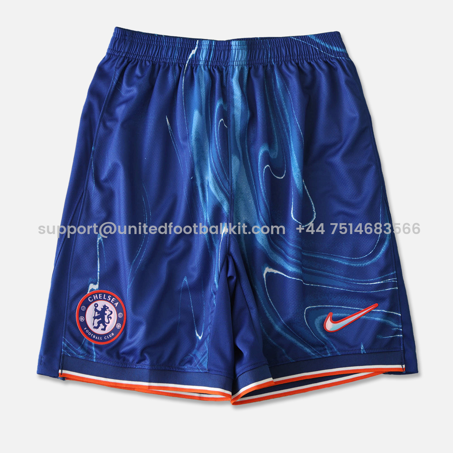 Unitedfootballkit.com | C.H.E.L.S.E.A 24-25 Home Shorts - Fans Version -Customize Name, Number and Patch | Worldwide Shipping