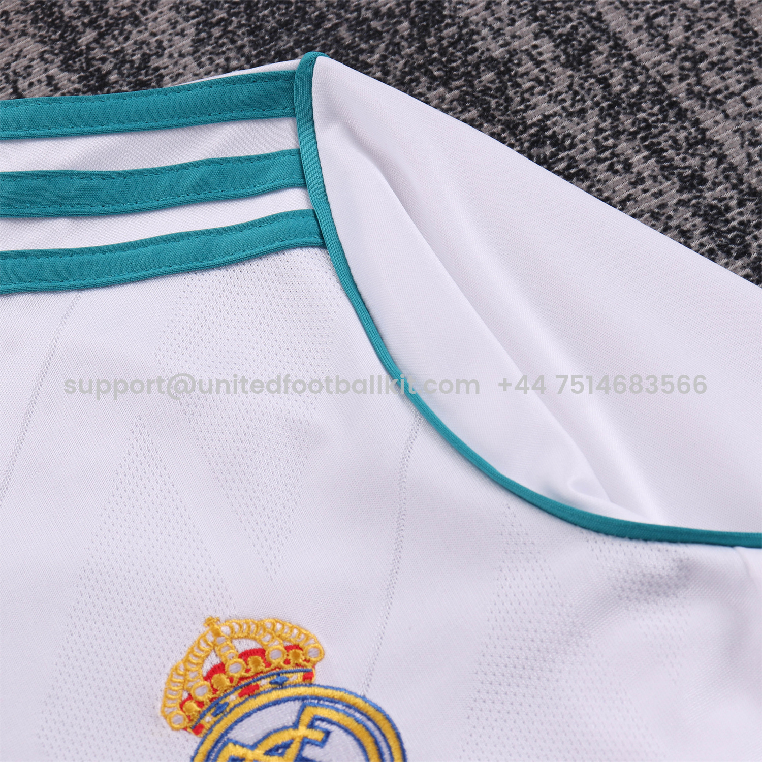 Unitedfootballkit.com | Retro Real Madrid 17-18 Home Long Sleeves Kids Kit -Customize Name, Number and Patch | Worldwide Shipping