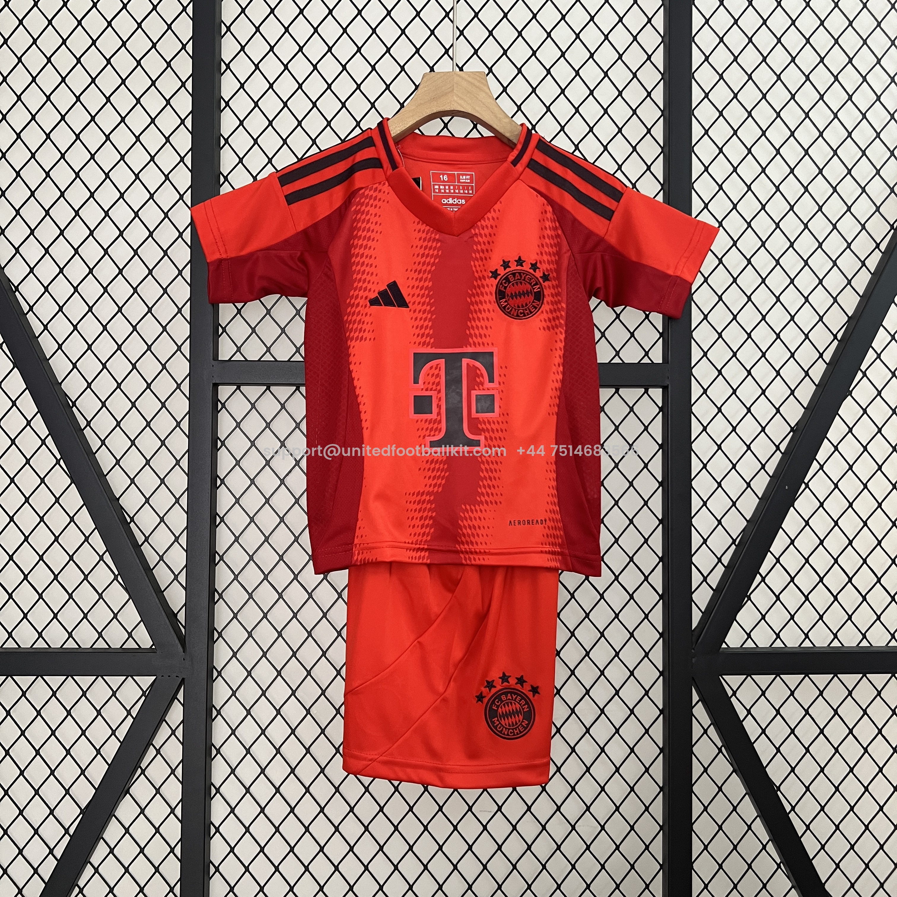 Unitedfootballkit.com | Bayern Munich 24-25 Home Kids Kit - Fans Version -Customize Name, Number and Patch | Worldwide Shipping