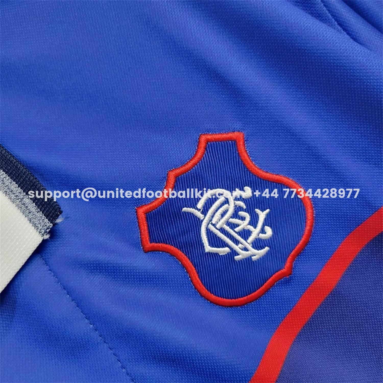 Unitedfootballkit.com | Retro Glasgow Rangers 1997-99 Home Jersey -Customize Name, Number and Patch | Worldwide Shipping