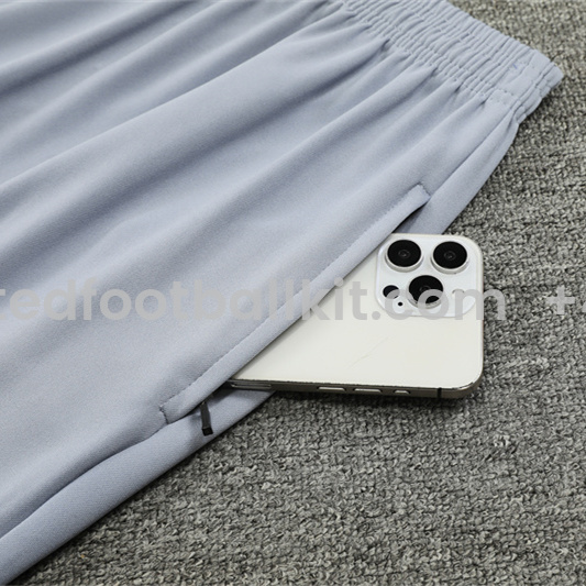 Unitedfootballkit.com | AC Milan 24-25 Kids Long Sleeve Training Set - Grey -Customize Name, Number and Patch | Worldwide Shipping