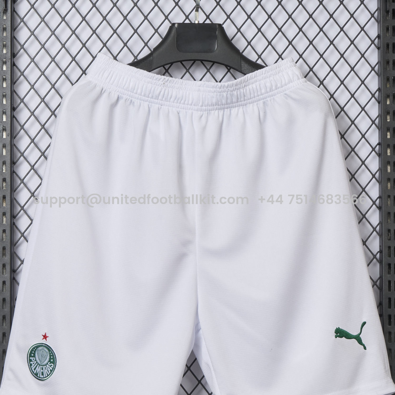 Unitedfootballkit.com | Palmeiras 25-26 White Home Shorts - Fans Version -Customize Name, Number and Patch | Worldwide Shipping