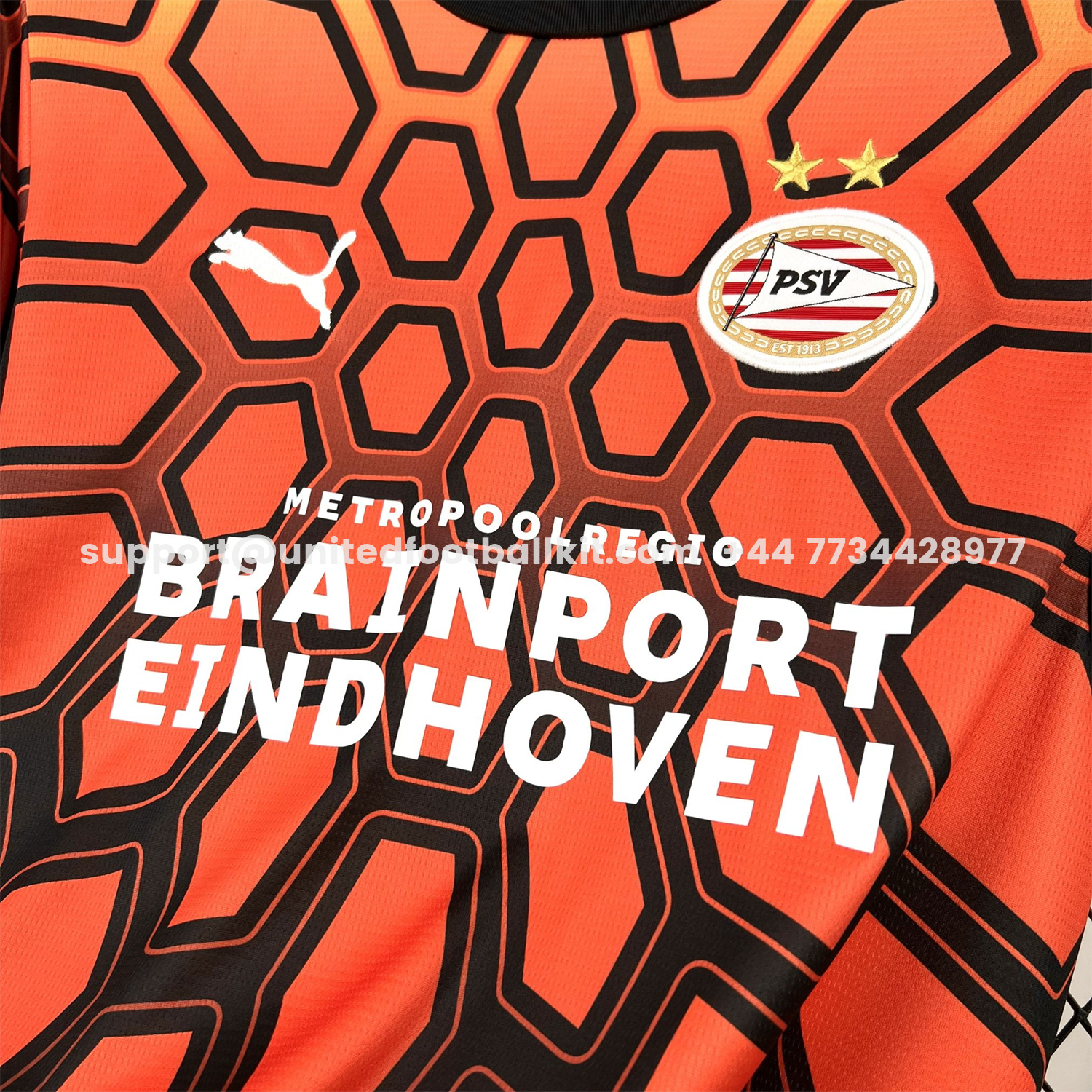 Unitedfootballkit.com | PSV Eindhoven 26-27 Orange With Black Special Jersey - Fans Version -Customize Name, Number and Patch | Worldwide Shipping