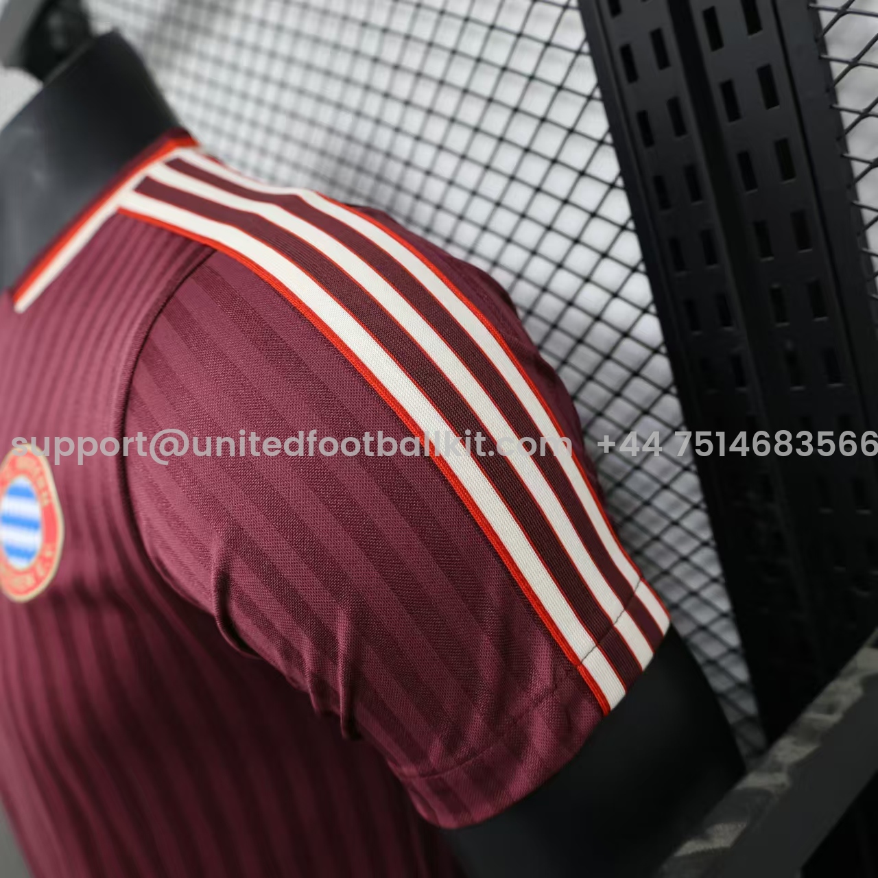 Unitedfootballkit.com | Bayern Munich 2025 Red Icon Retro Jersey - Player Version -Customize Name, Number and Patch | Worldwide Shipping