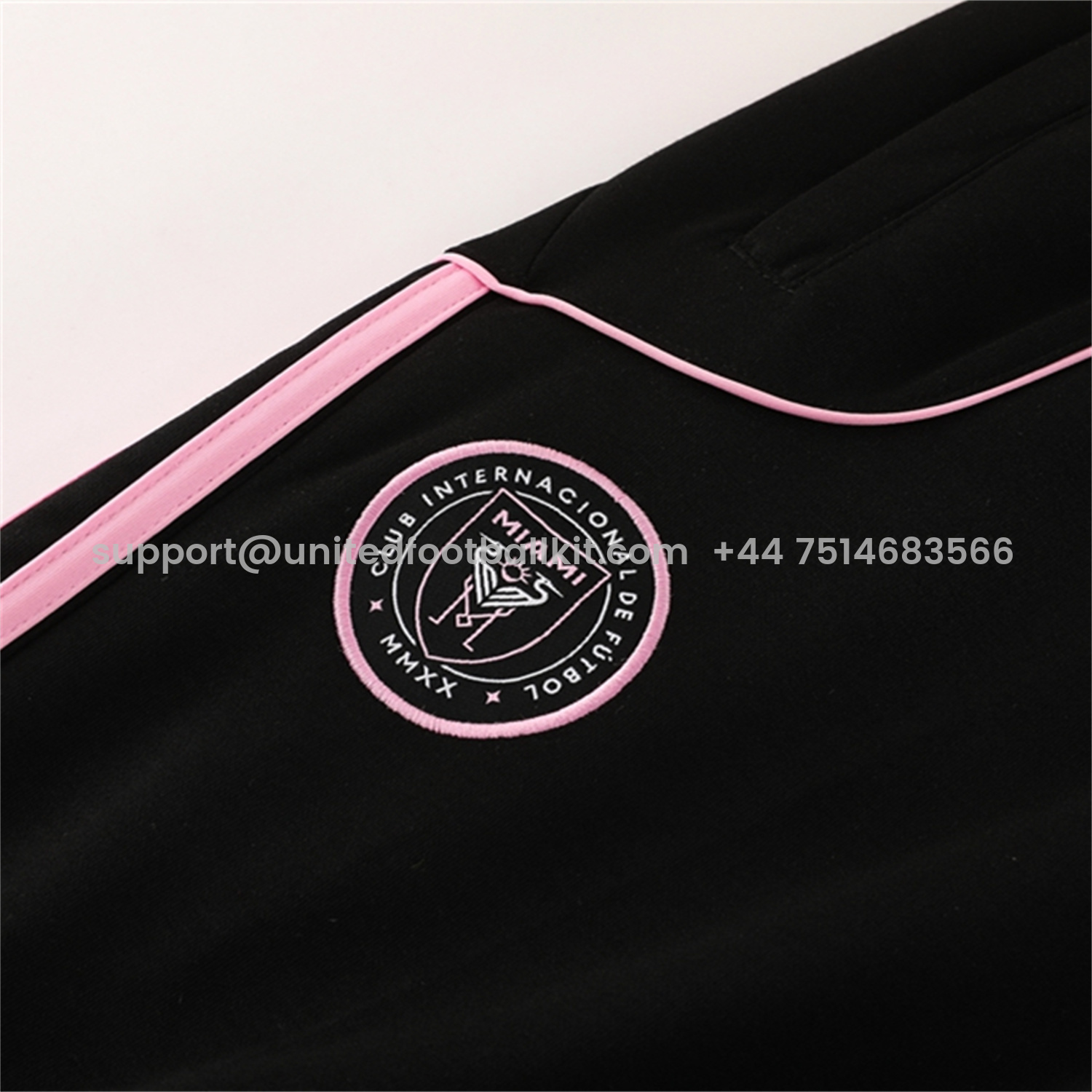 Unitedfootballkit.com | INT M.A.M 25-26 Long Sleeves Training Hoodie Set - Black Hoodie + Pants -Customize Name, Number and Patch | Worldwide Shipping