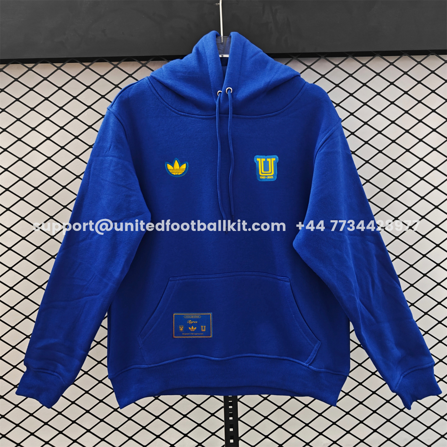 Unitedfootballkit.com | Tigres UANL 25-26 Originals Terrace Icon Unisex Pullover Hoodie -Customize Name, Number and Patch | Worldwide Shipping