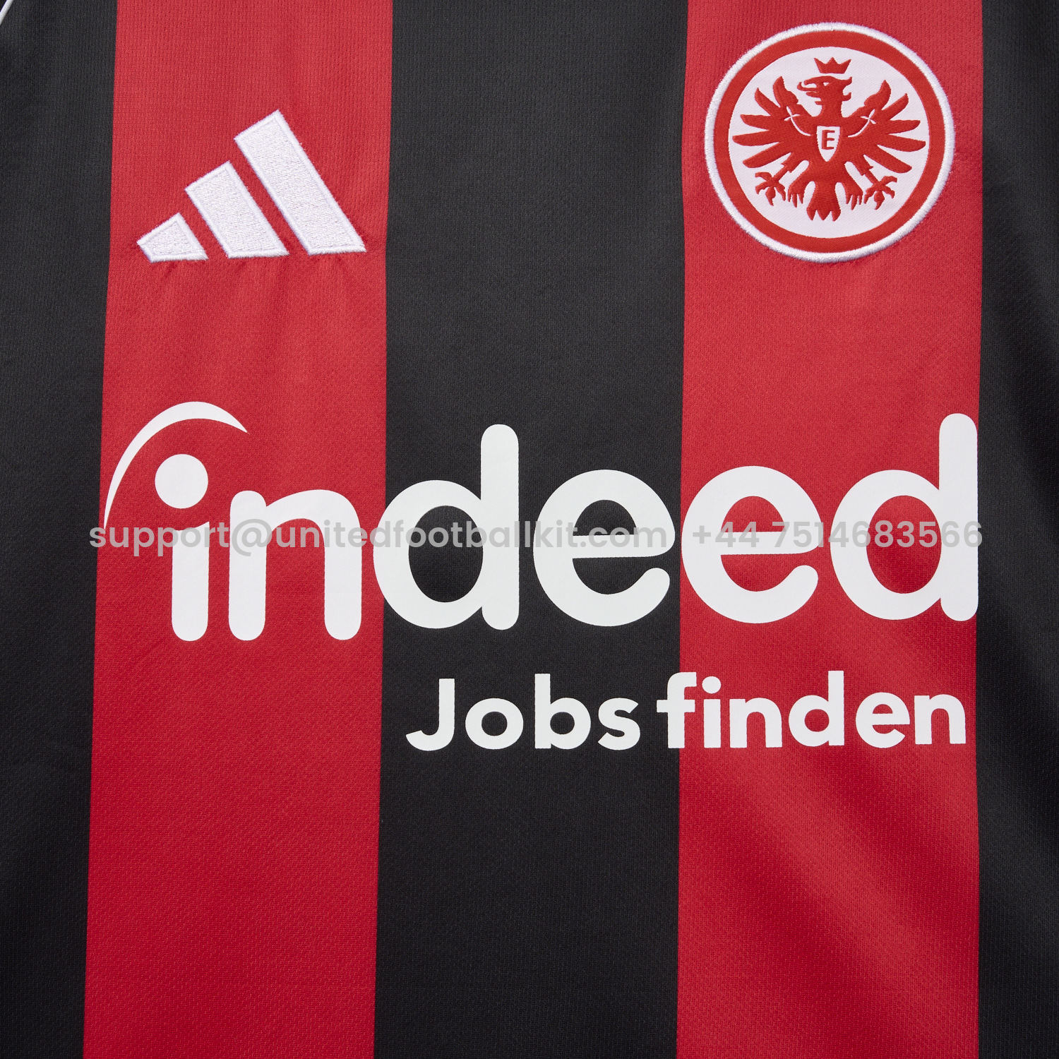 Unitedfootballkit.com | Frankfurt 25-26 Home Red Jersey - Fans Version -Customize Name, Number and Patch | Worldwide Shipping
