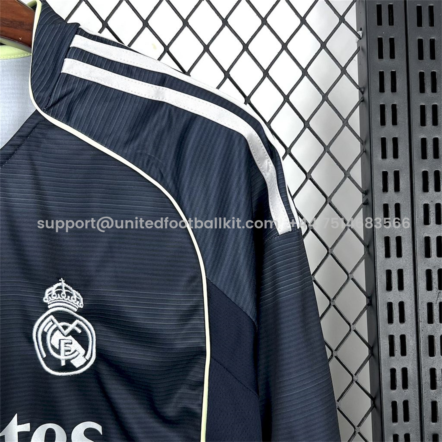 Unitedfootballkit.com | Real Madrid 25-26 Away Long Sleeves Jersey - Fans Version -Customize Name, Number and Patch | Worldwide Shipping