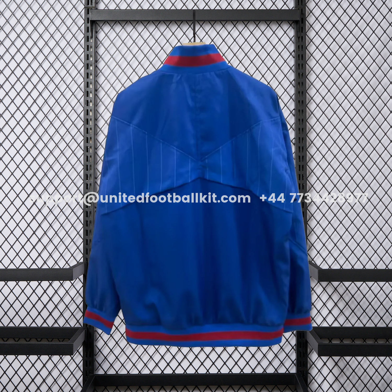 Unitedfootballkit.com | Barcelona 25-26 Windbreaker Jacket - Dark Blue -Customize Name, Number and Patch | Worldwide Shipping