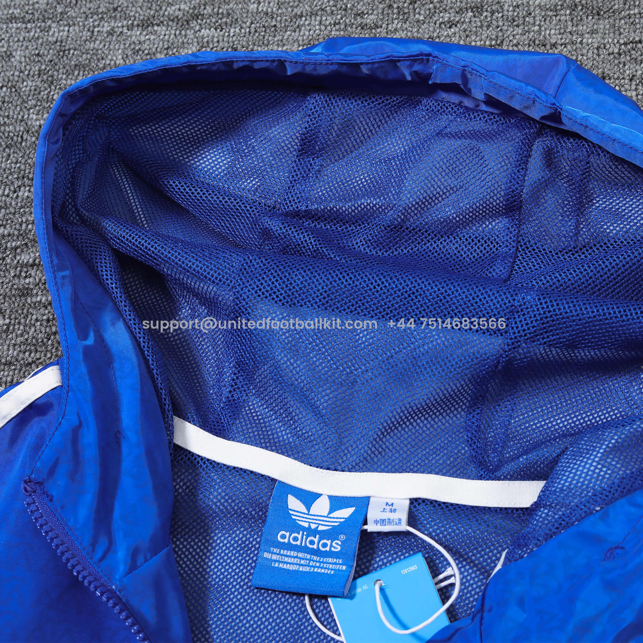 Unitedfootballkit.com | Argentine 2024 Vintage Style Blue Hooded Windbreaker - Player Version -Customize Name, Number and Patch | Worldwide Shipping