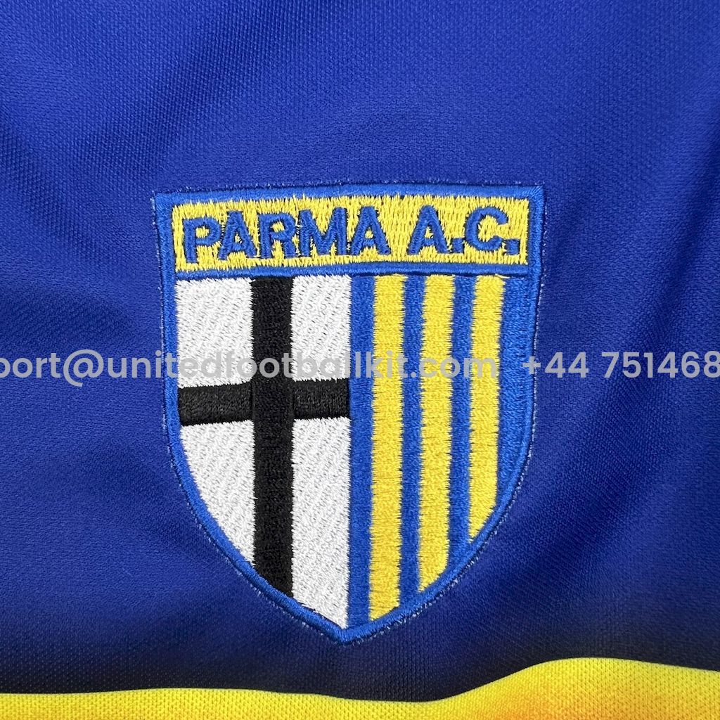 Unitedfootballkit.com | Retro Parma 2001-02 Home Jersey - Fans Version -Customize Name, Number and Patch | Worldwide Shipping