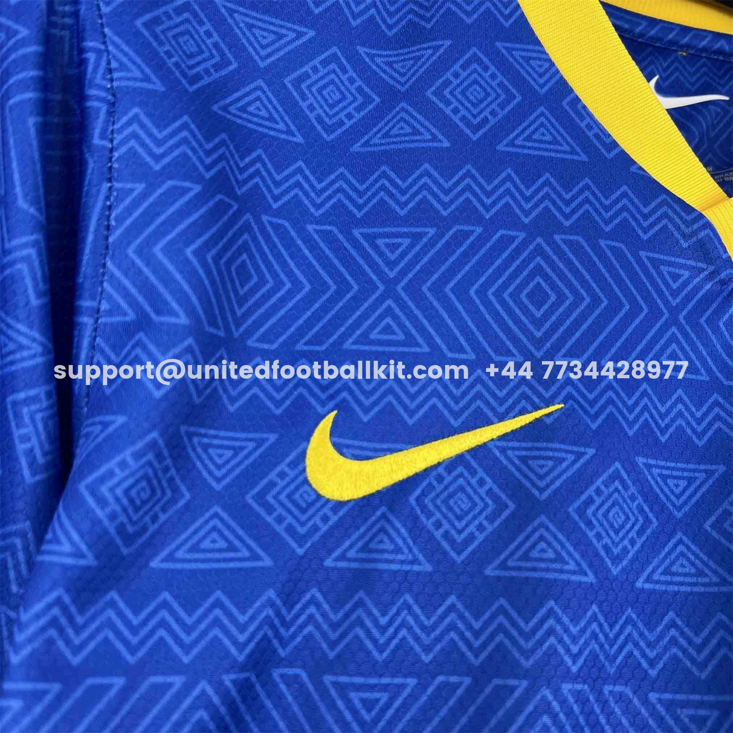 Unitedfootballkit.com | Brazil 2026 Diamond Texture Blue Special Jersey - Fans Version -Customize Name, Number and Patch | Worldwide Shipping