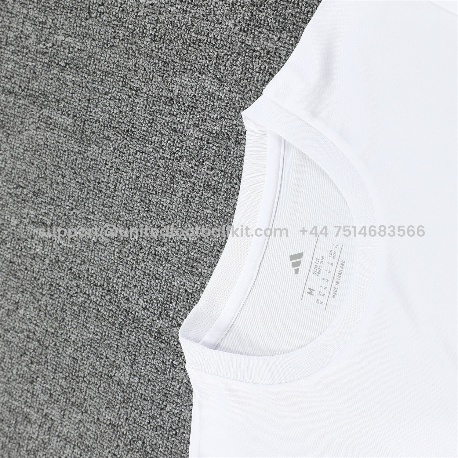 Unitedfootballkit.com | Real Madrid 25-26 Vest Training Set - Grey And White Vest & Black Shorts -Customize Name, Number and Patch | Worldwide Shipping