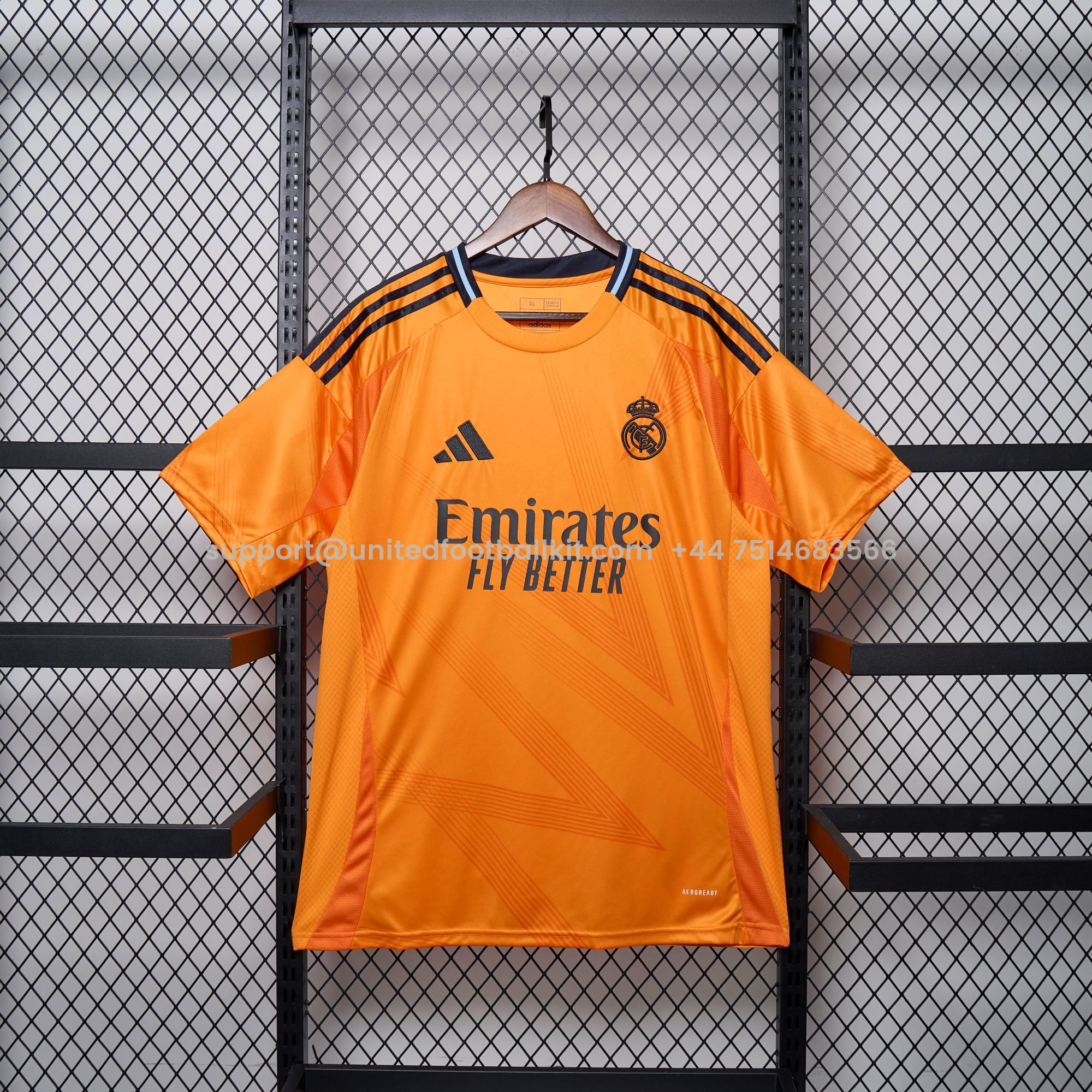 Unitedfootballkit.com | Real Madrid 24-25 Away Jersey with Bear Champ Font - Fans Version -Customize Name, Number and Patch | Worldwide Shipping