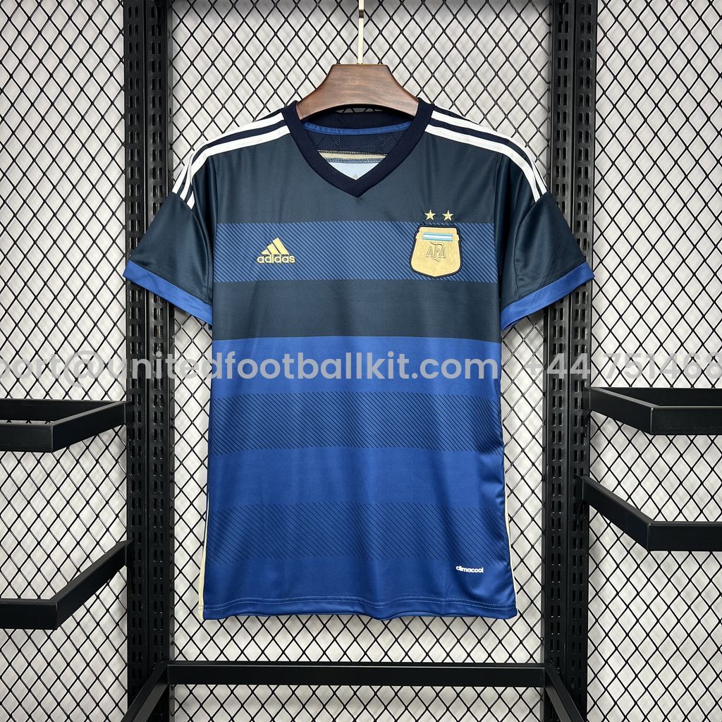 Unitedfootballkit.com | Retro Argentina 2014 Away Stadium Jersey -Customize Name, Number and Patch | Worldwide Shipping