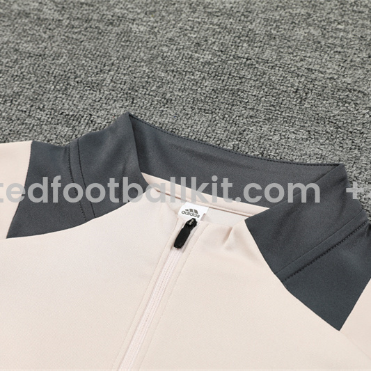 Unitedfootballkit.com | Real Madrid 24-25 Long Sleeve Training Set - Apricot -Customize Name, Number and Patch | Worldwide Shipping