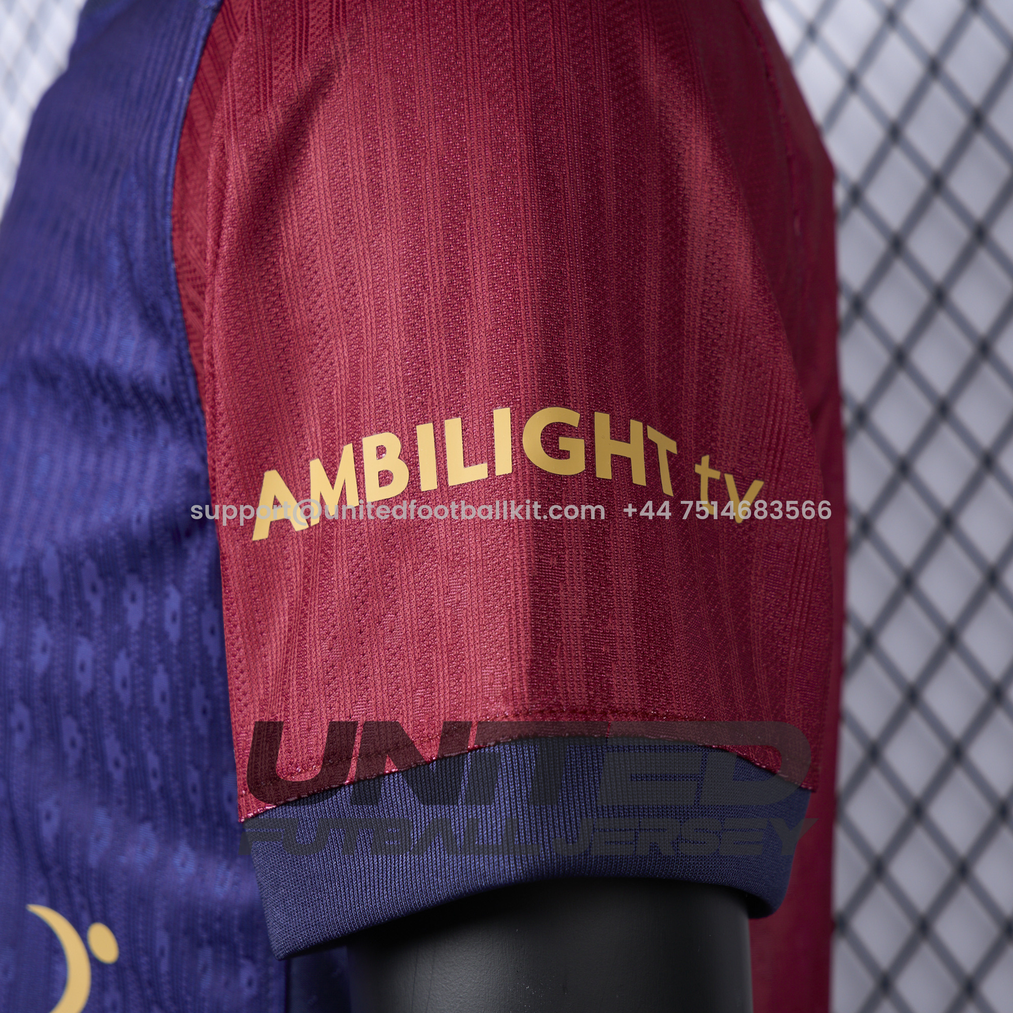 Unitedfootballkit.com | Barcelona 24-25 Home Unsponsored Jersey - Player Version -Customize Name, Number and Patch | Worldwide Shipping