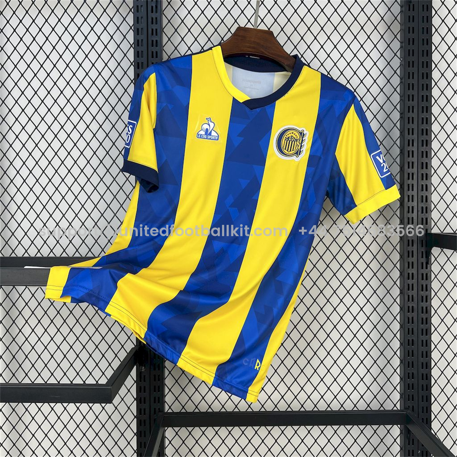 Unitedfootballkit.com | Rosario Central 25-26 Home Unsponsored Jersey - Fans Version -Customize Name, Number and Patch | Worldwide Shipping