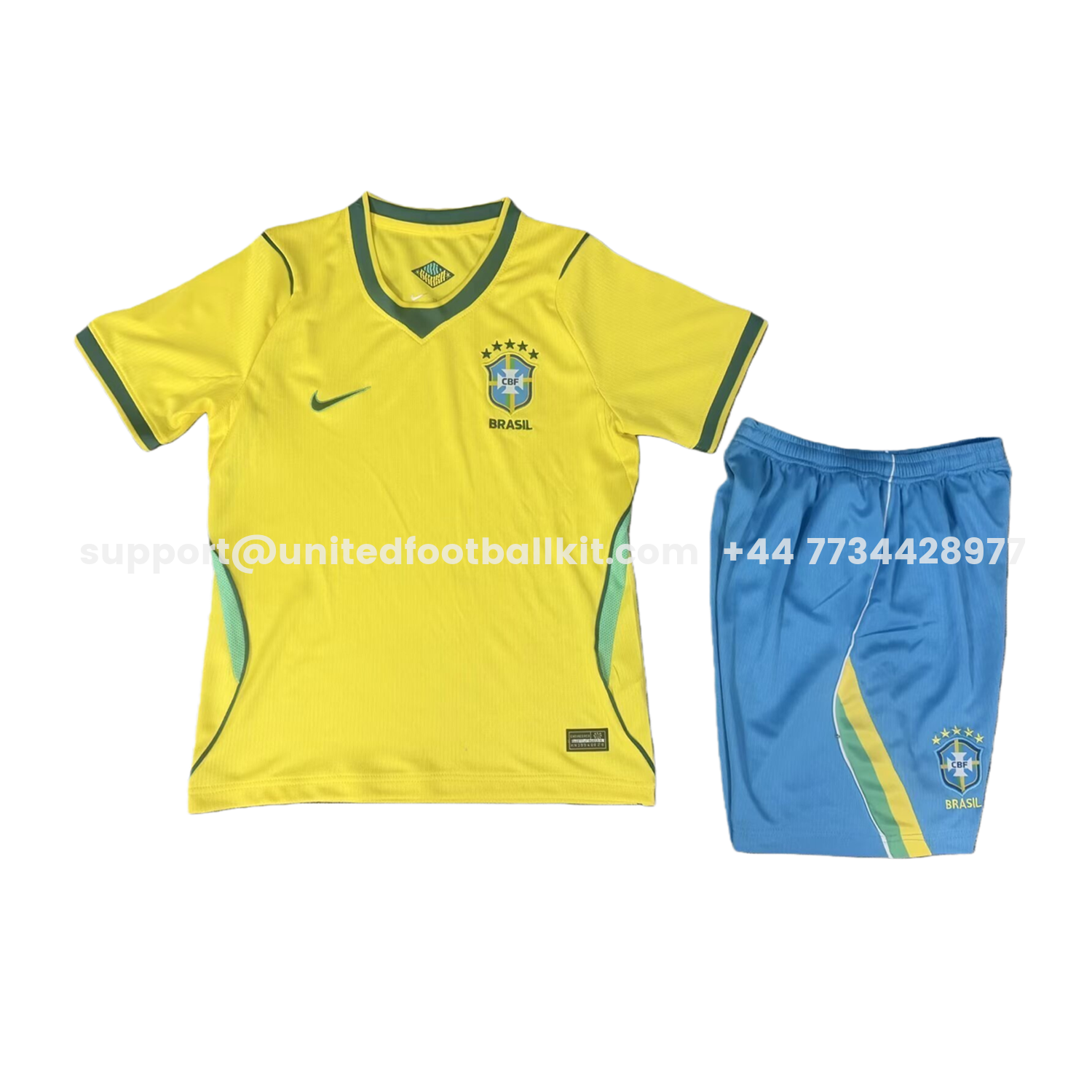 Unitedfootballkit.com | Brazil 2026 Home Kids Kit -Customize Name, Number and Patch | Worldwide Shipping