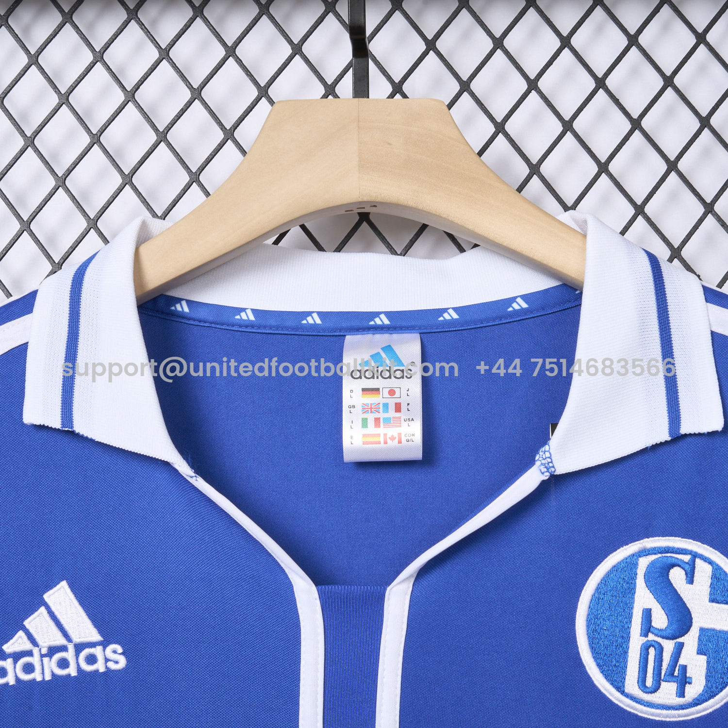Unitedfootballkit.com | Retro Schalke 04 2000-01 Home Jersey -Customize Name, Number and Patch | Worldwide Shipping