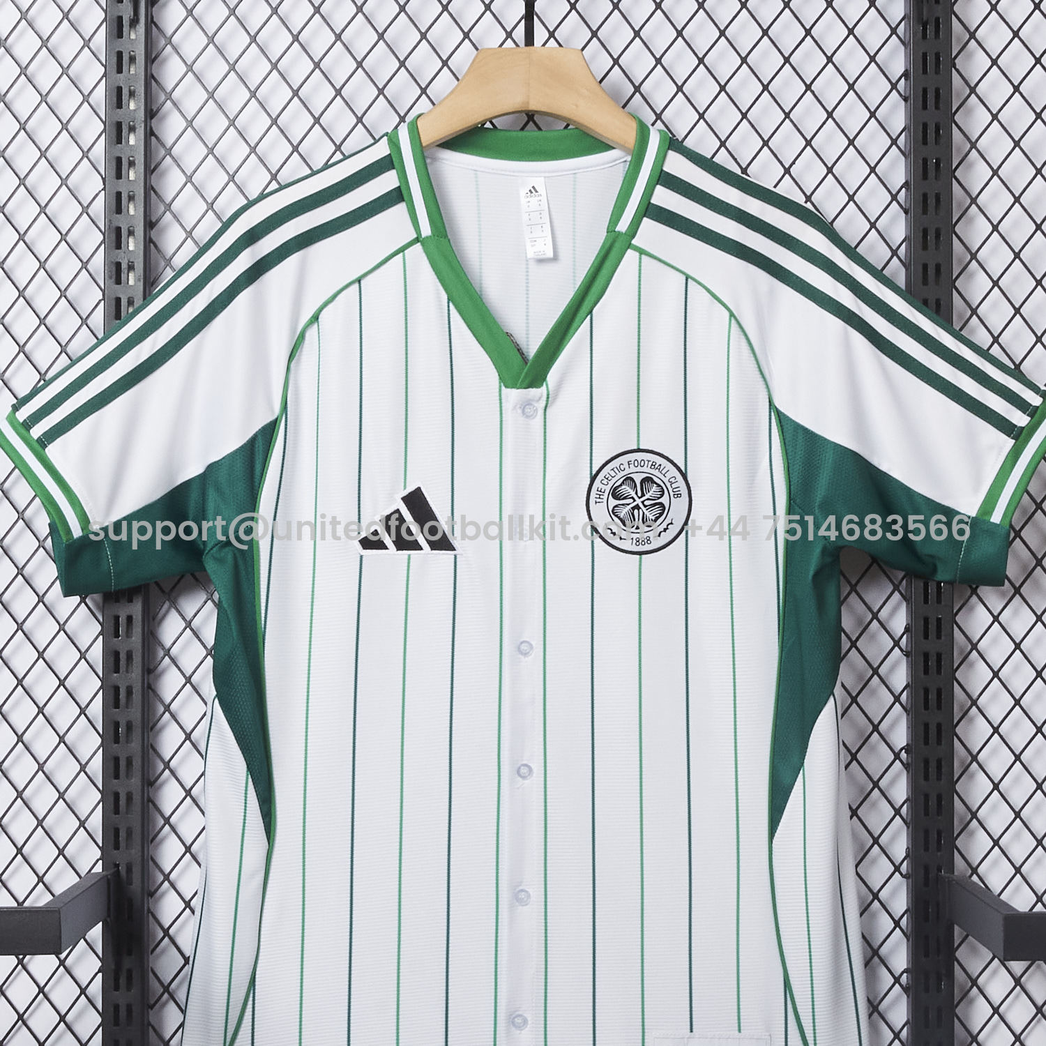 Unitedfootballkit.com | Celtic 25-26 White Baseball Jersey -Customize Name, Number and Patch | Worldwide Shipping