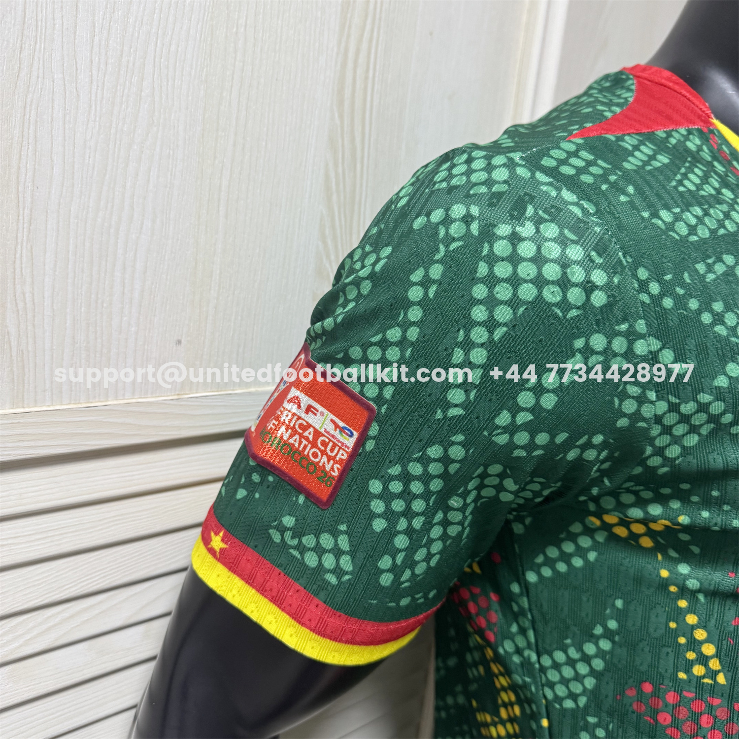 Unitedfootballkit.com | Cameroon 2026 Home Green Jersey - Player Version -Customize Name, Number and Patch | Worldwide Shipping