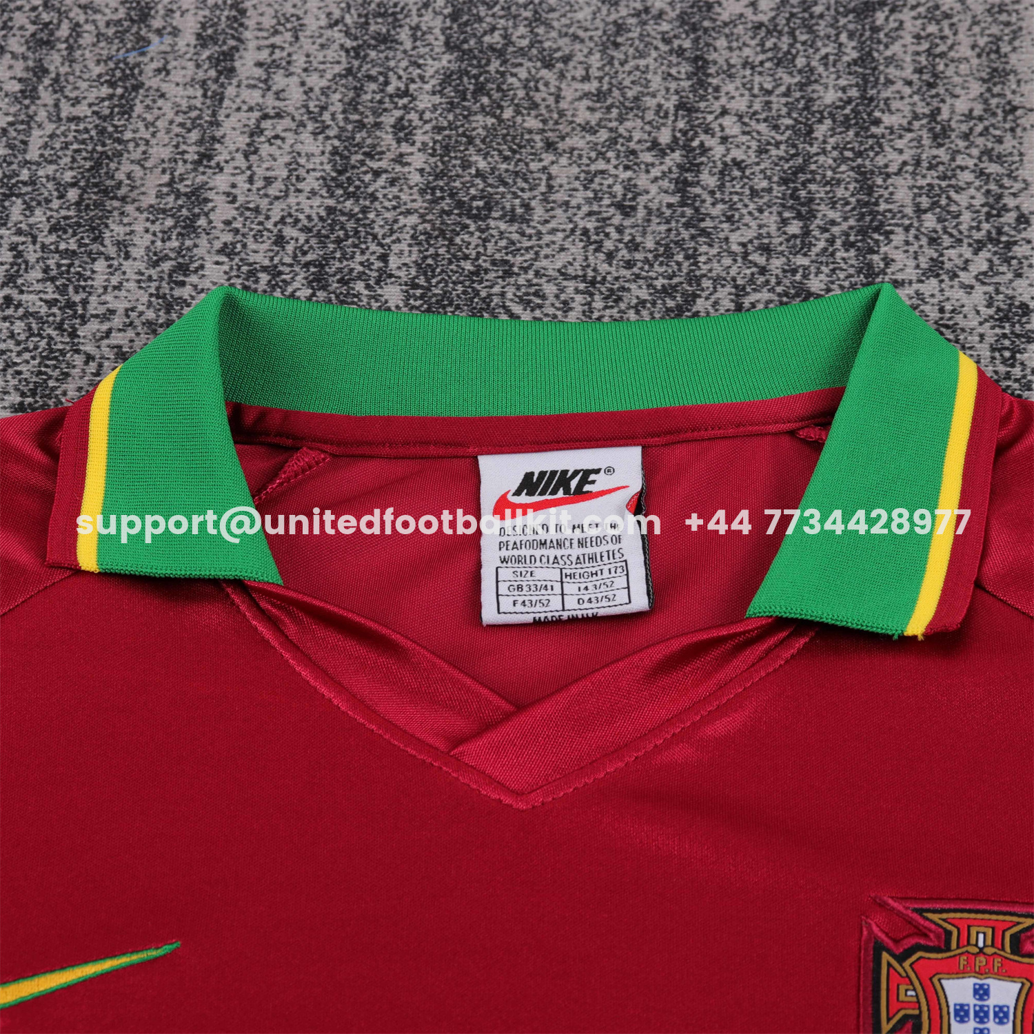 Unitedfootballkit.com | Retro Portugal 1998 Home Kids Kit -Customize Name, Number and Patch | Worldwide Shipping