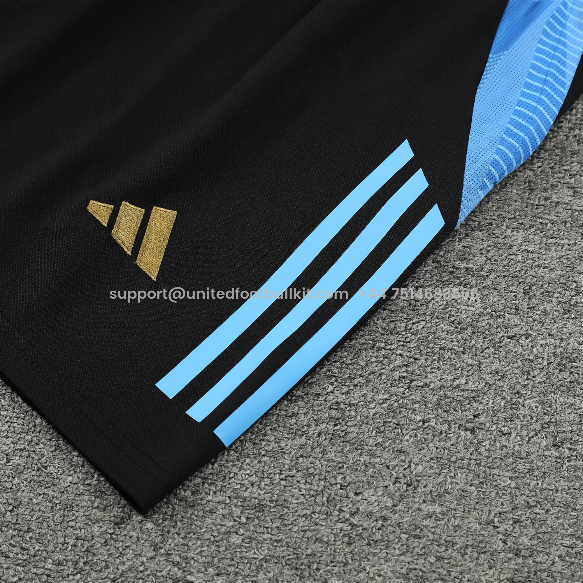 Unitedfootballkit.com | Argentina 24-25 Vest Training Set - Black -Customize Name, Number and Patch | Worldwide Shipping