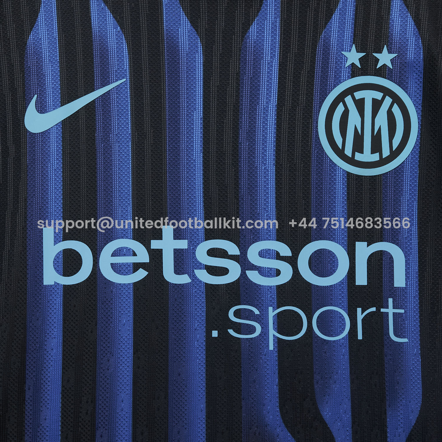 Unitedfootballkit.com | Inter Milan 25-26 Home Kids Kit - Player Version -Customize Name, Number and Patch | Worldwide Shipping
