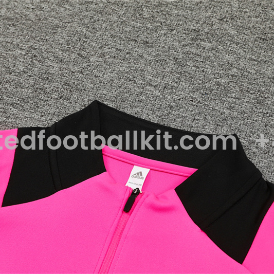 Unitedfootballkit.com | Real Madrid 24-25 Long Sleeve Training Set - Rose Red -Customize Name, Number and Patch | Worldwide Shipping