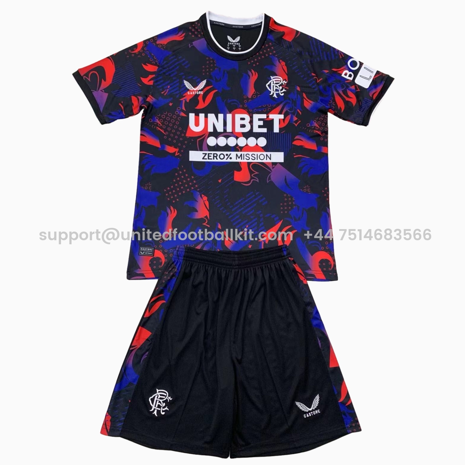 Unitedfootballkit.com | Glasgow Rangers 24-25 Third Men's Adult Jersey Set - Fans Version -Customize Name, Number and Patch | Worldwide Shipping