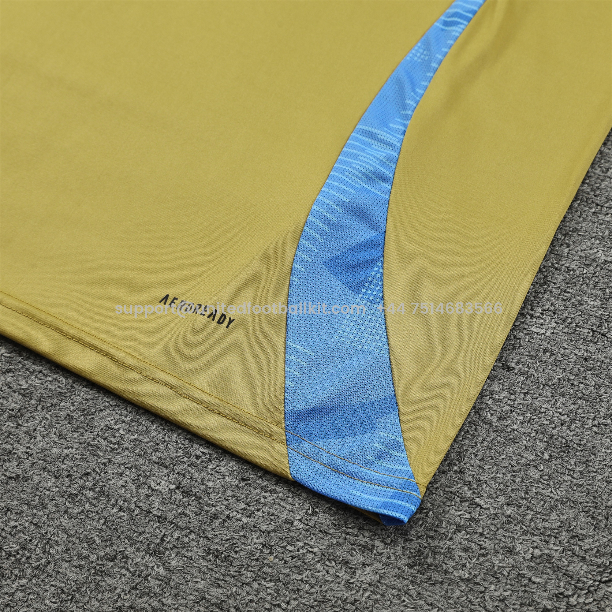 Unitedfootballkit.com | Argentina 24-25 Vest Training Set - Gold -Customize Name, Number and Patch | Worldwide Shipping