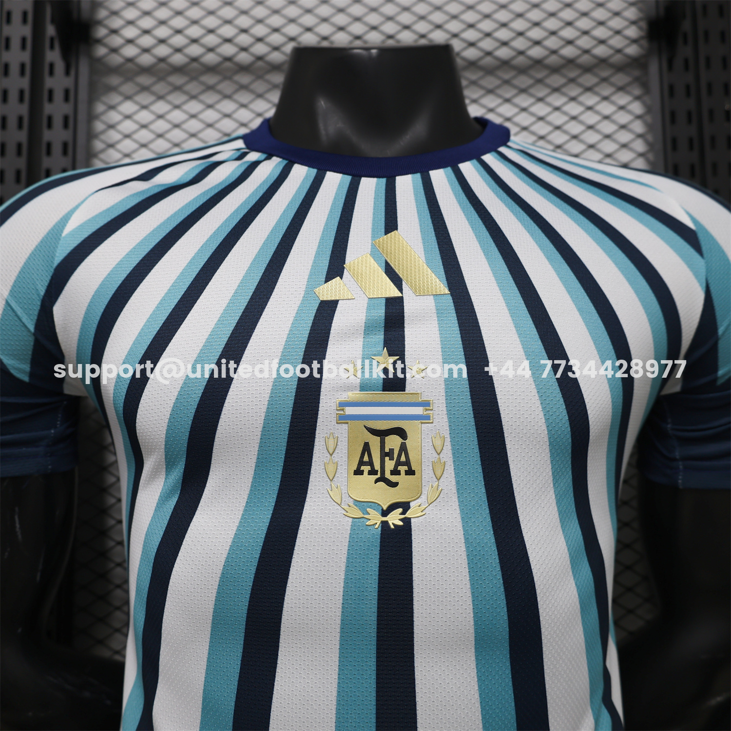 Unitedfootballkit.com | Argentina 2026 Blue Rays Pre-Match Training Kit - Player Version -Customize Name, Number and Patch | Worldwide Shipping