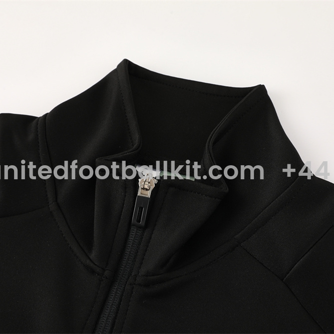 Unitedfootballkit.com | Real Madrid 24-25 Originals LFSTLR Jacket Training Tracksuit - Black and Light Green -Customize Name, Number and Patch | Worldwide Shipping