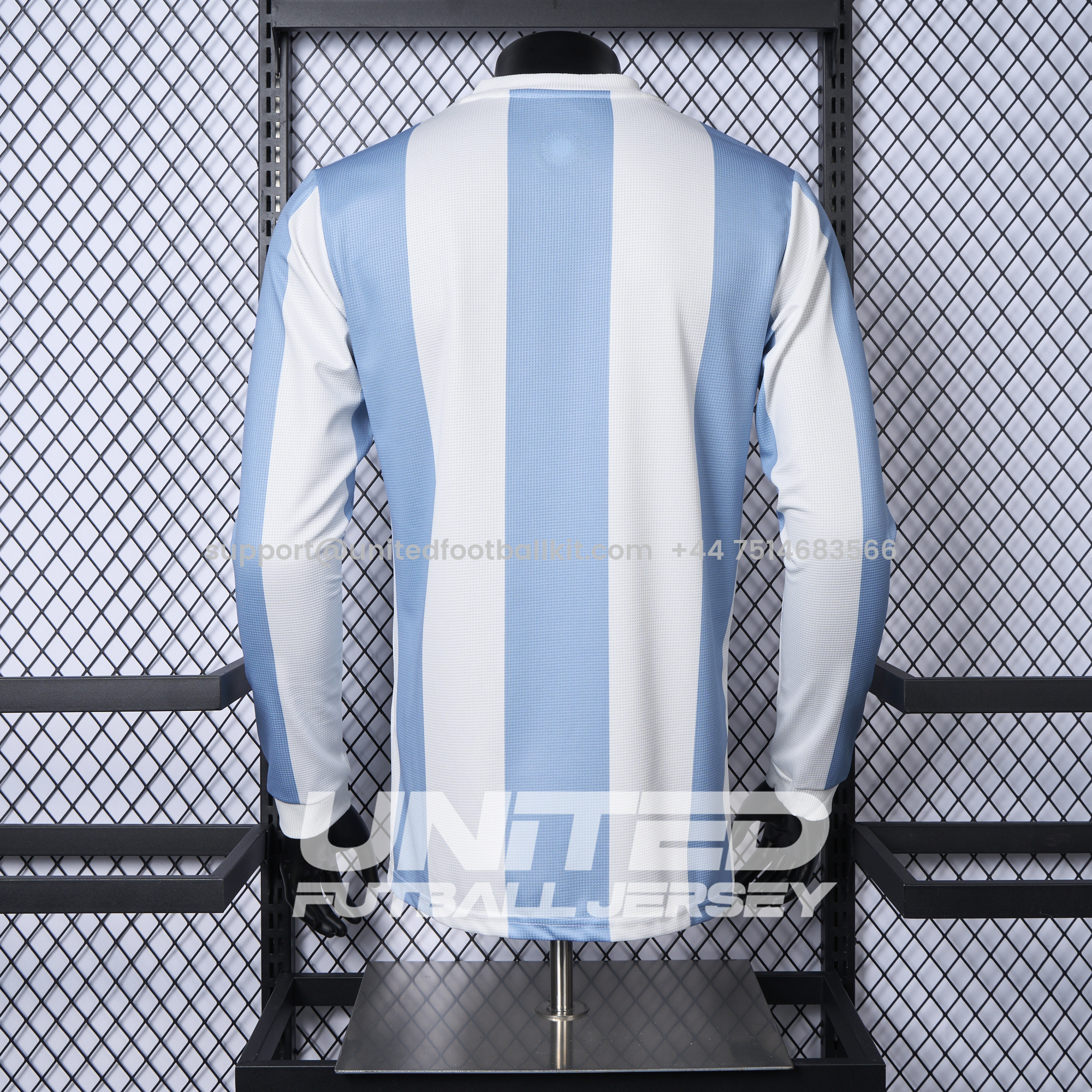 Unitedfootballkit.com | Argentina 24-25 Adi 50 Years Anniversary Long Sleeve Jersey - Player Version -Customize Name, Number and Patch | Worldwide Shipping