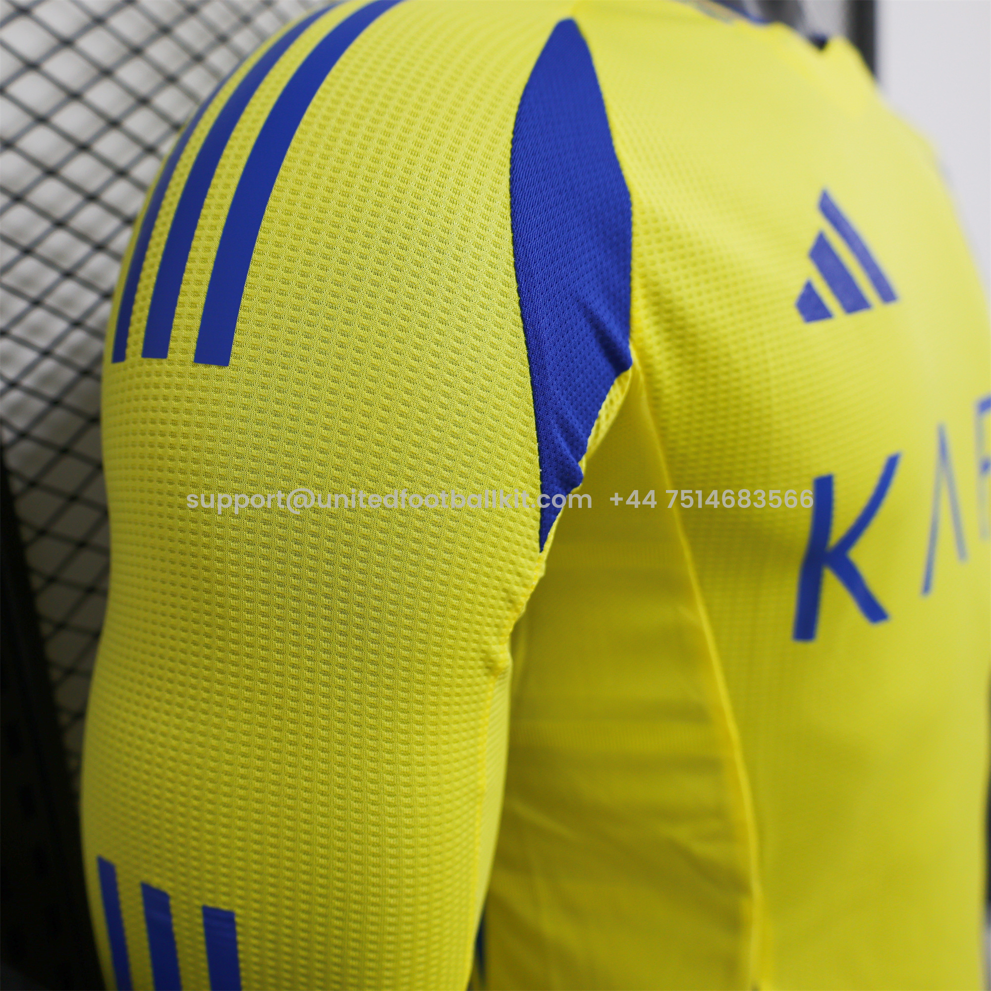 Unitedfootballkit.com | Al Nassr Riyadh Victory 24-25 Home Long Sleeve Jersey - Player Version -Customize Name, Number and Patch | Worldwide Shipping