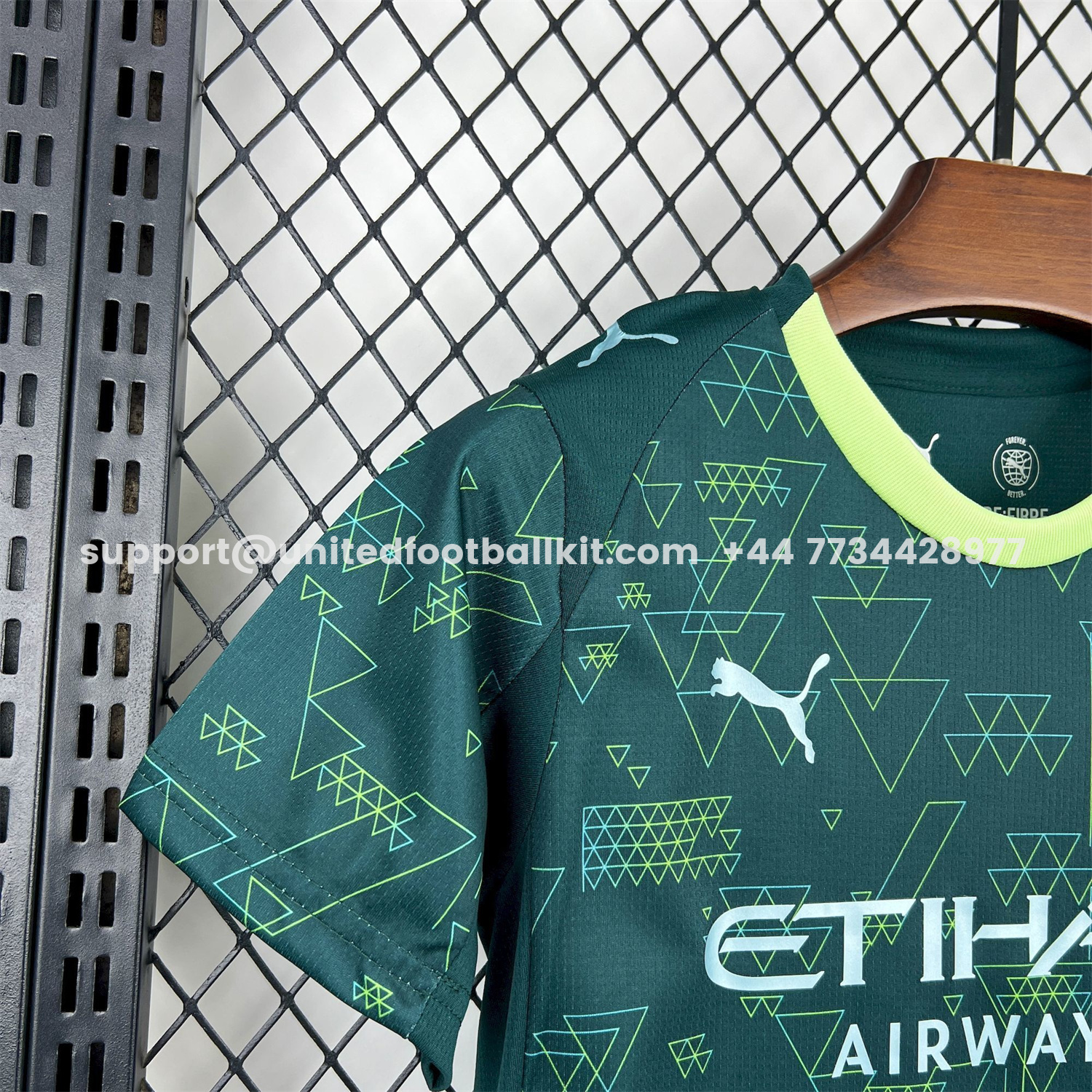 Unitedfootballkit.com | Manchester City 25-26 Fourth Green Kids Kit -Customize Name, Number and Patch | Worldwide Shipping